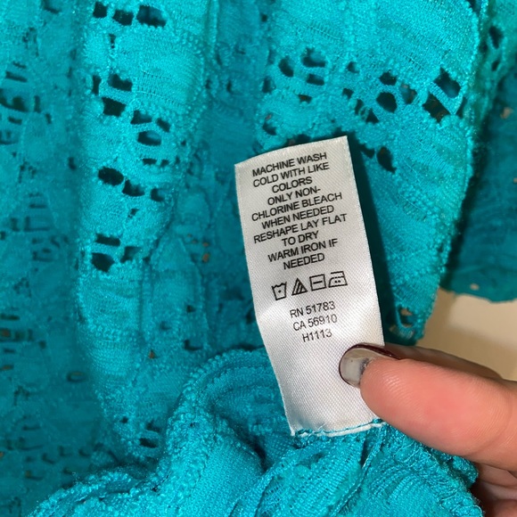 Maurices Teal 1/2 Sleeve Shirt Large-SOLD - Picture 6 of 7
